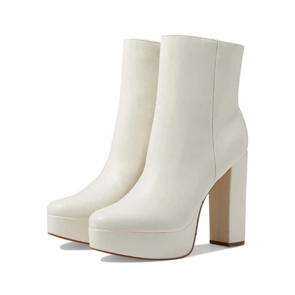 New Woman's Boots Marc Fisher Rublia Ivory 8 Block heel platform in box